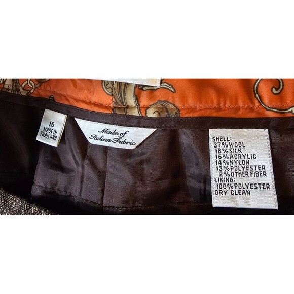 Talbots Heritage Pants Womens Sz 16 Gray Wool/silk blend Italian fabric,lined - Picture 3 of 4